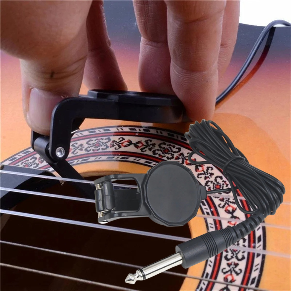 Musical Instrument Note - Audio Jack Clip On Pickup/2.5 M