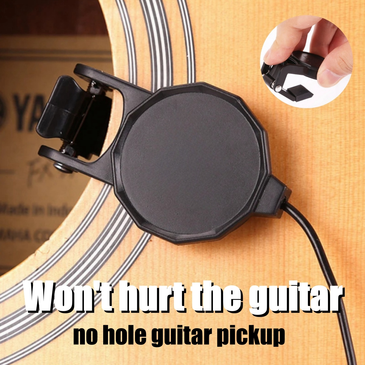 Musical Instrument Note - Audio Jack Clip On Pickup for