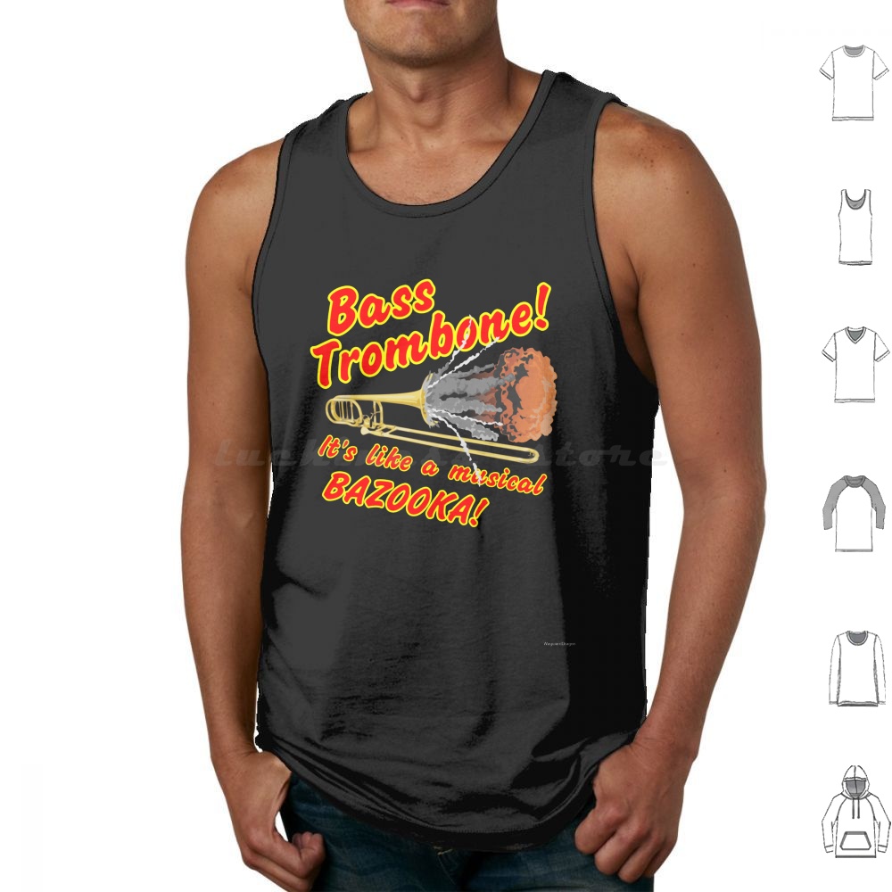 Musical Instrument Bazooka - Bass Trombone Musical Bazooka Tank Tops