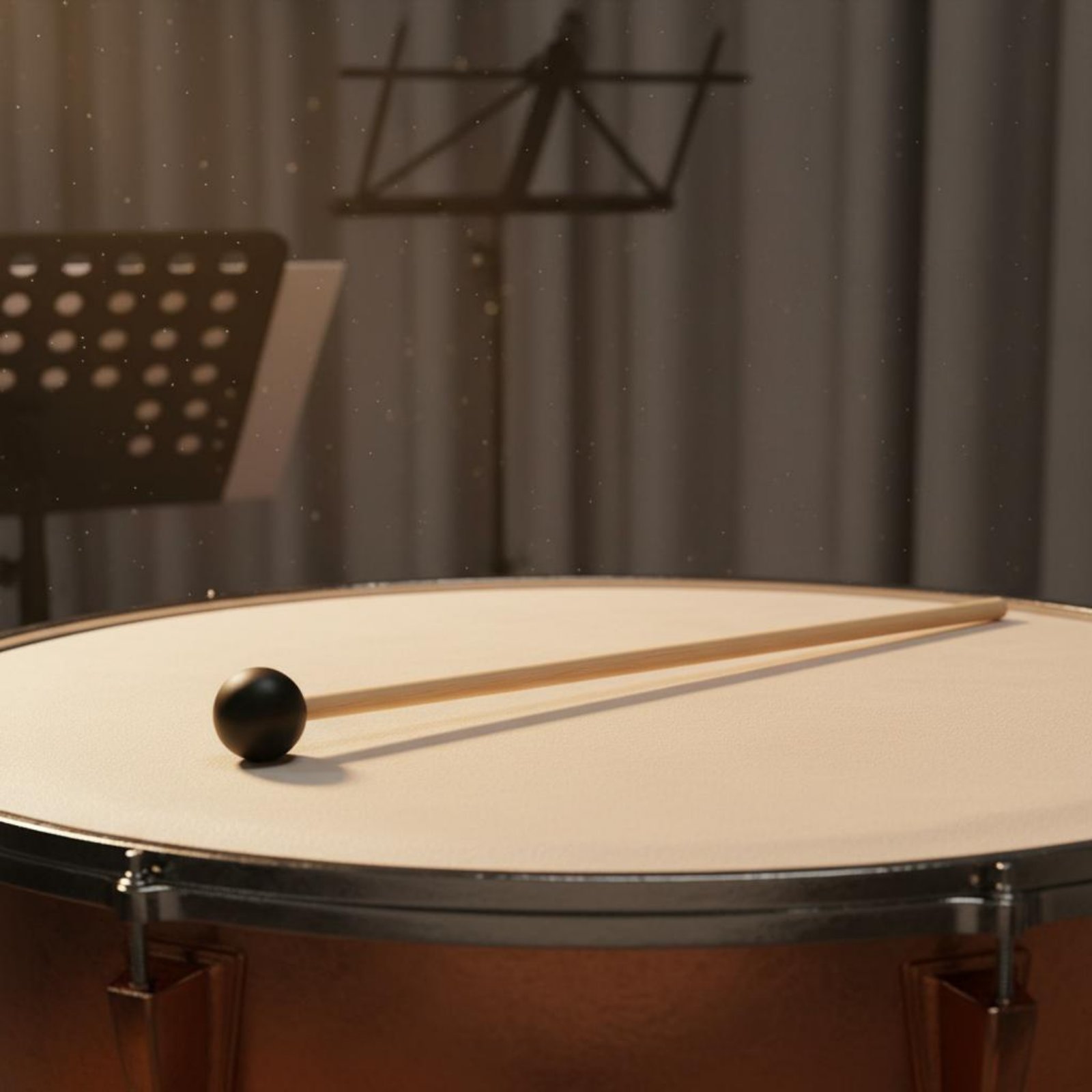 Musical Instrument Long - 2 Pieces Black Head Mallet Long-Lasting
