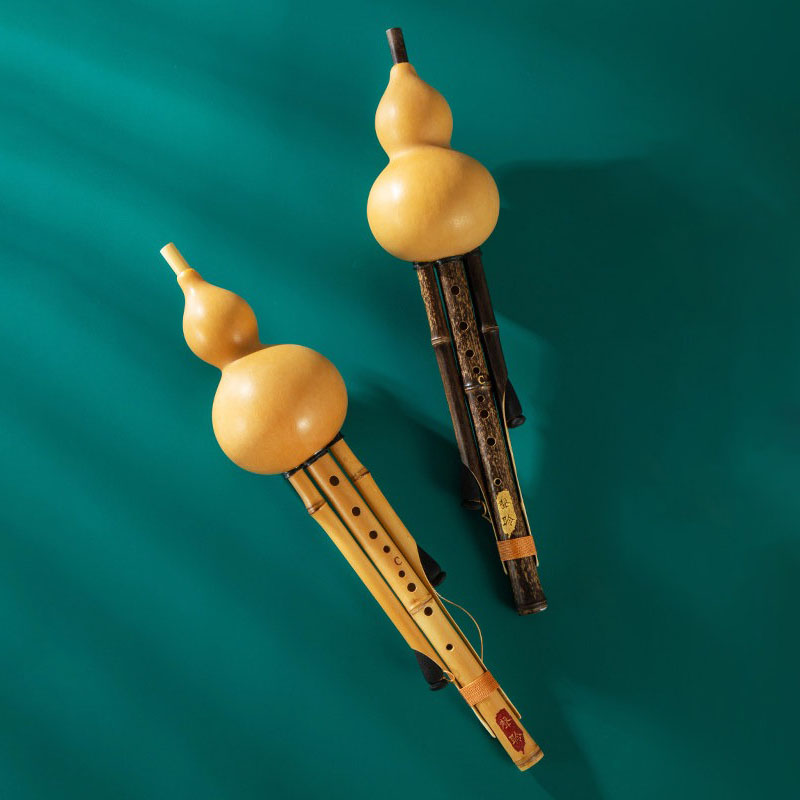 Shakuhachi Bamboo Flute - 9 Hole Hulusi Handmade Bamboo Gourd