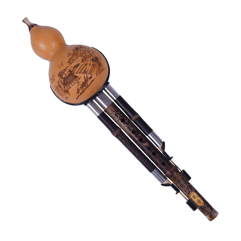 Shakuhachi Bamboo Flute - Bamboo Flute Hulusi ThreeTone Gourd Flauta