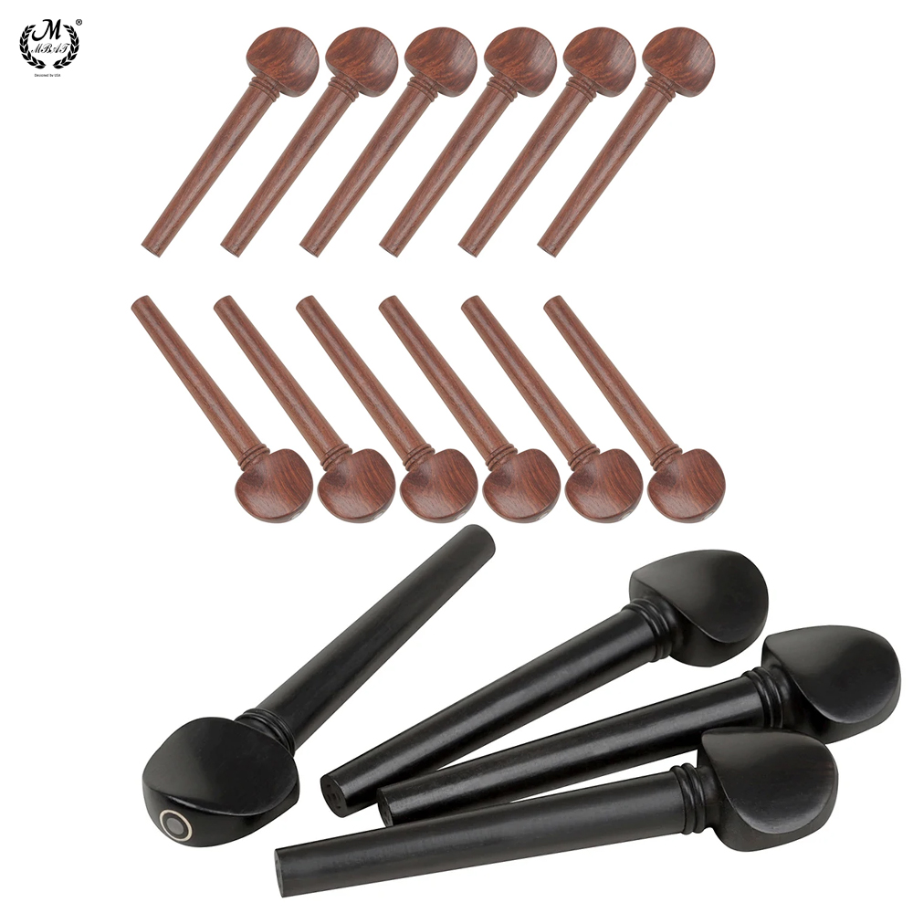 Musical Instrument Tabla - 12 Pcs Oud String Shaft Ebony