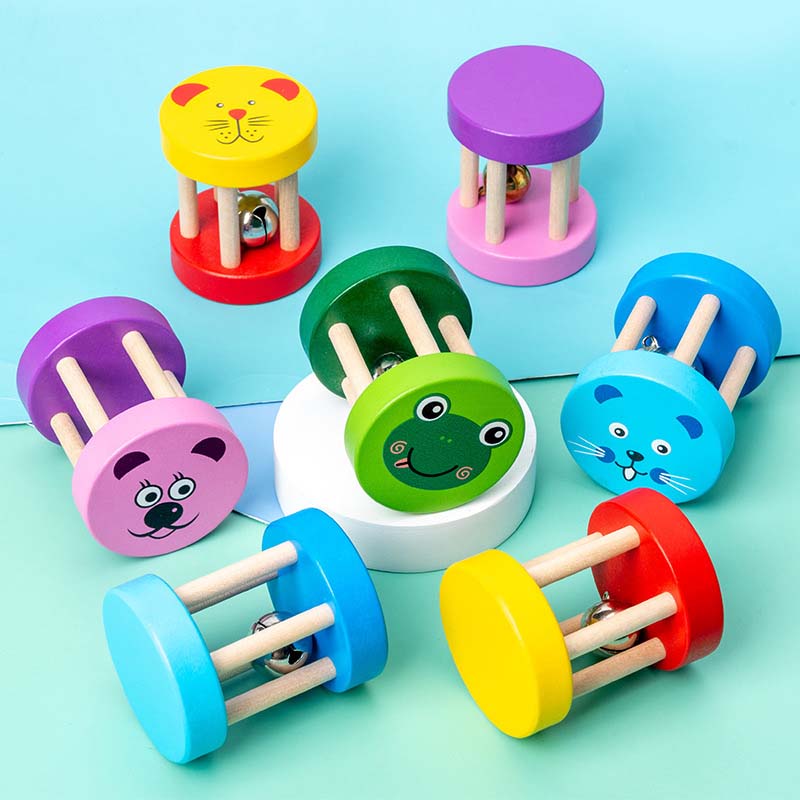 Musical Instrument You Shake - 1pc Montessori Baby Wooden Cage Rattles