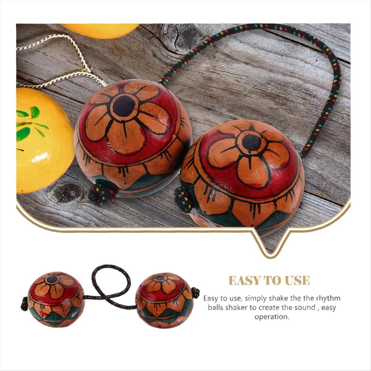Musical Instrument You Shake - 【HOT!TURE】Hand Drawn Maracas Musical Instruments Rhythmic