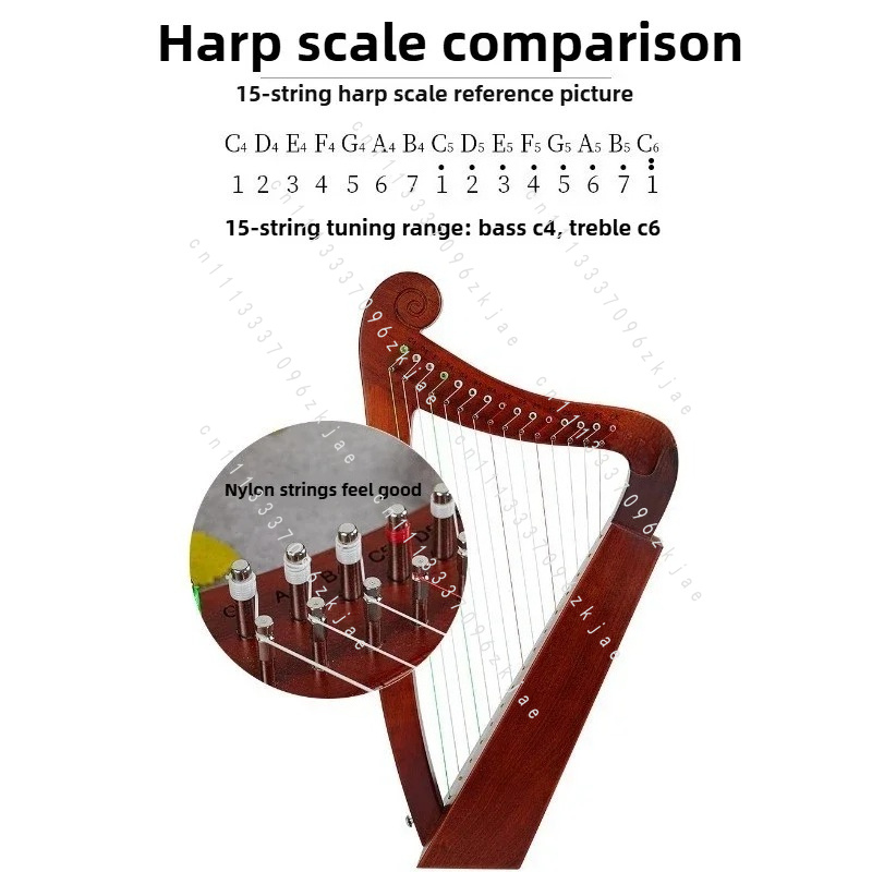 Handmade 15 Tone Harp Sound Th - Musical Instrument Harp review and price