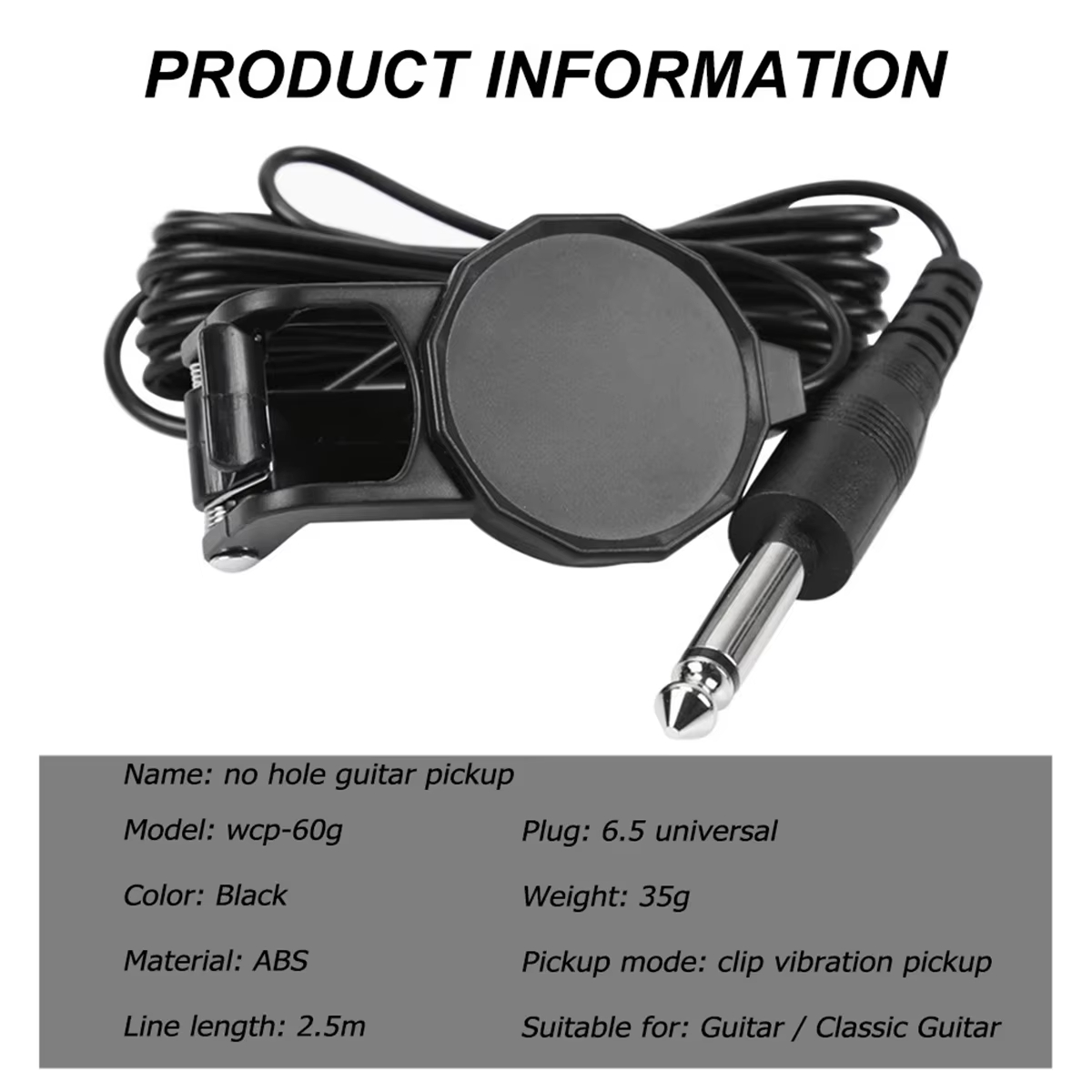 Audio Jack Clip On Pickup/2.5  - Musical Instrument Note review and price