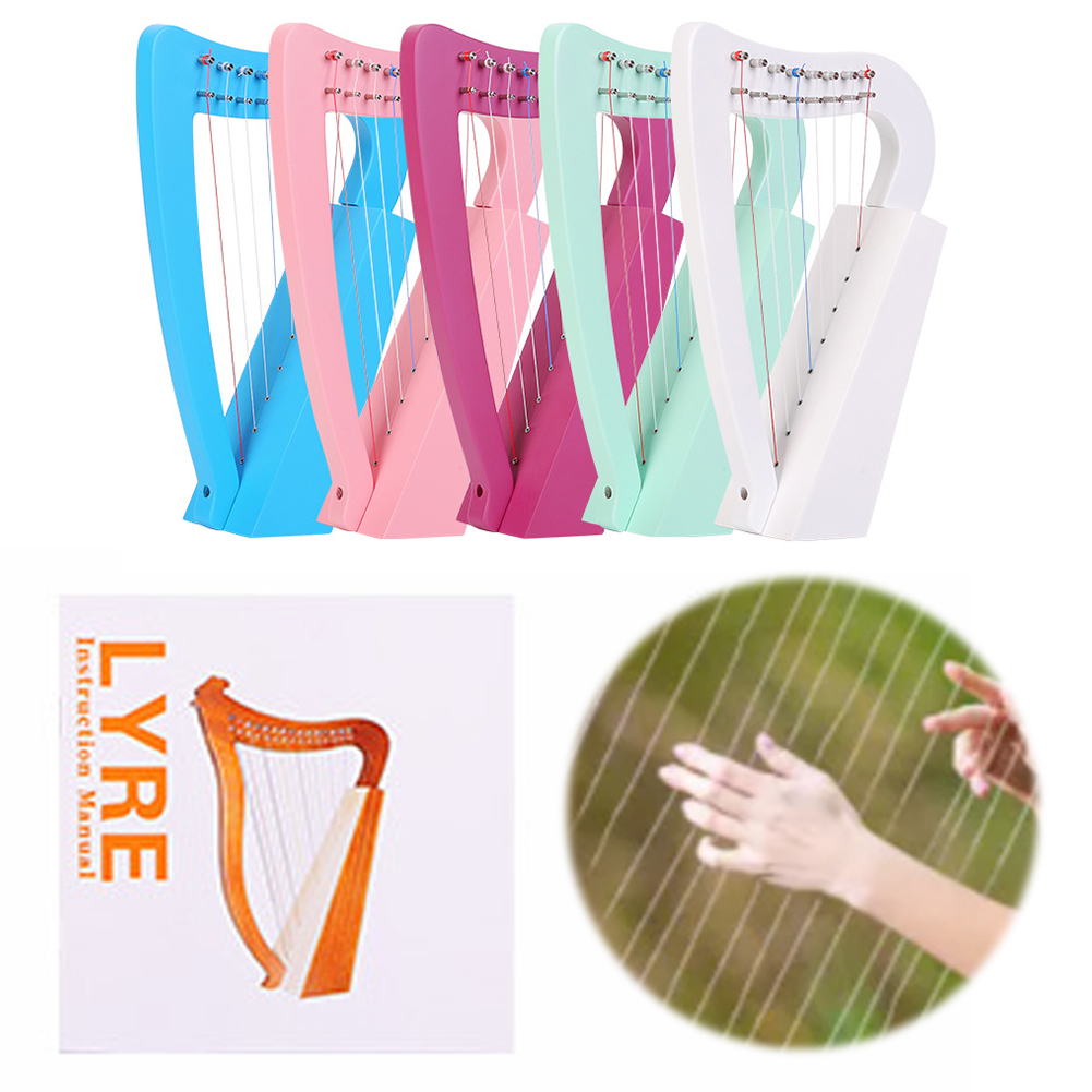 8 Strings Lyre Harp Solid Wood - Musical Instrument Harp review and price