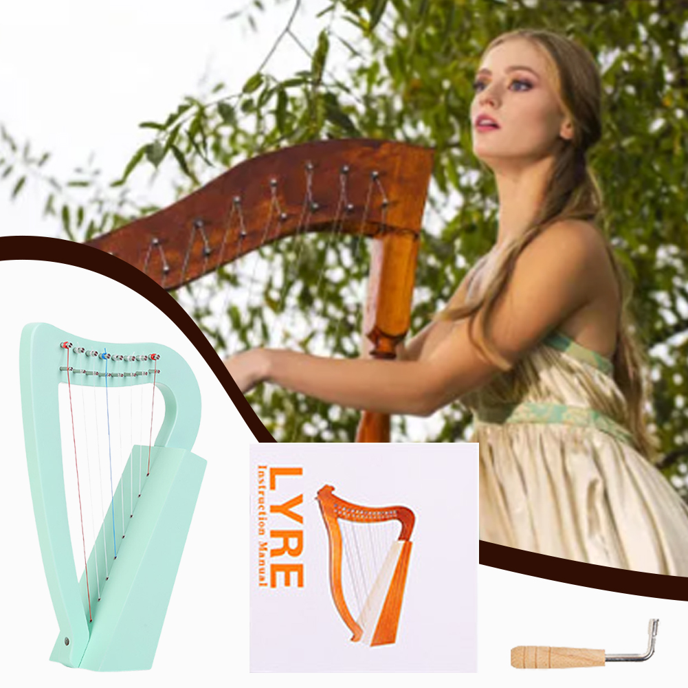 8 Strings Lyre Harp Solid Wood - Musical Instrument Harp review and price