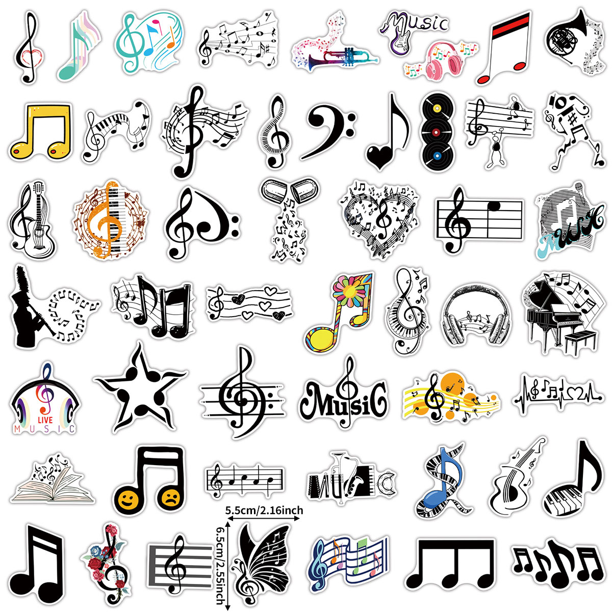 50 Music-Themed Stickers with  - Musical Instrument Tabla review and price