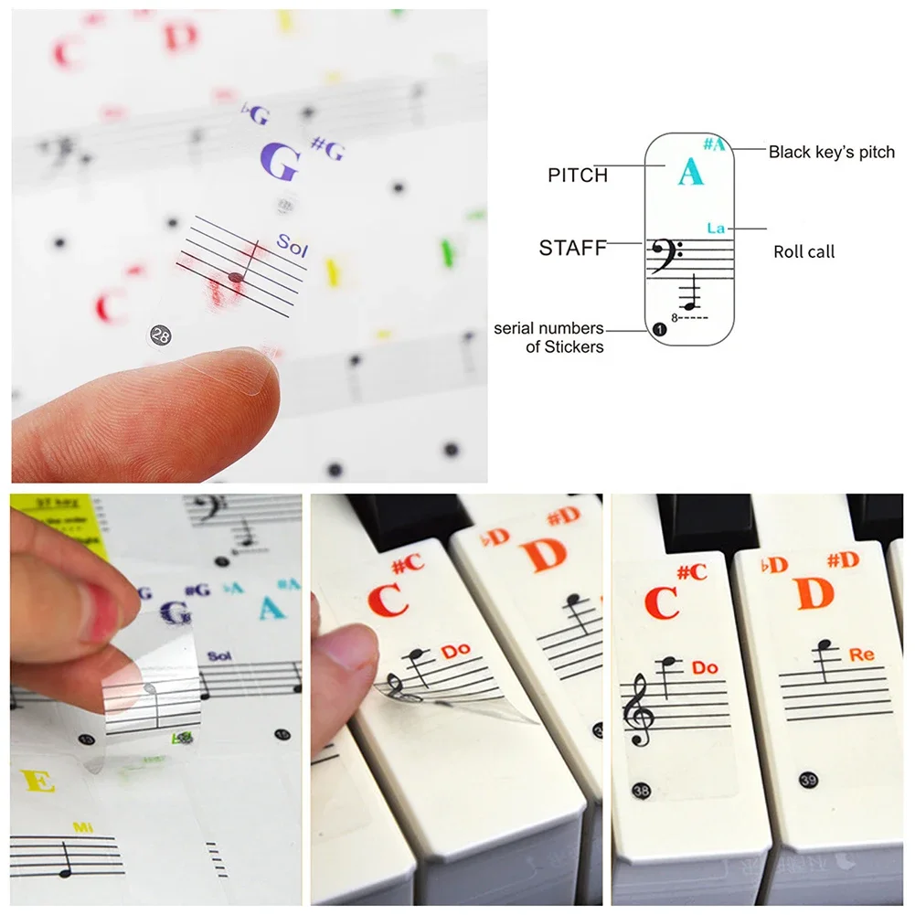 Transparent Colorful Pianos Ke - Musical Instrument Tabla review and price