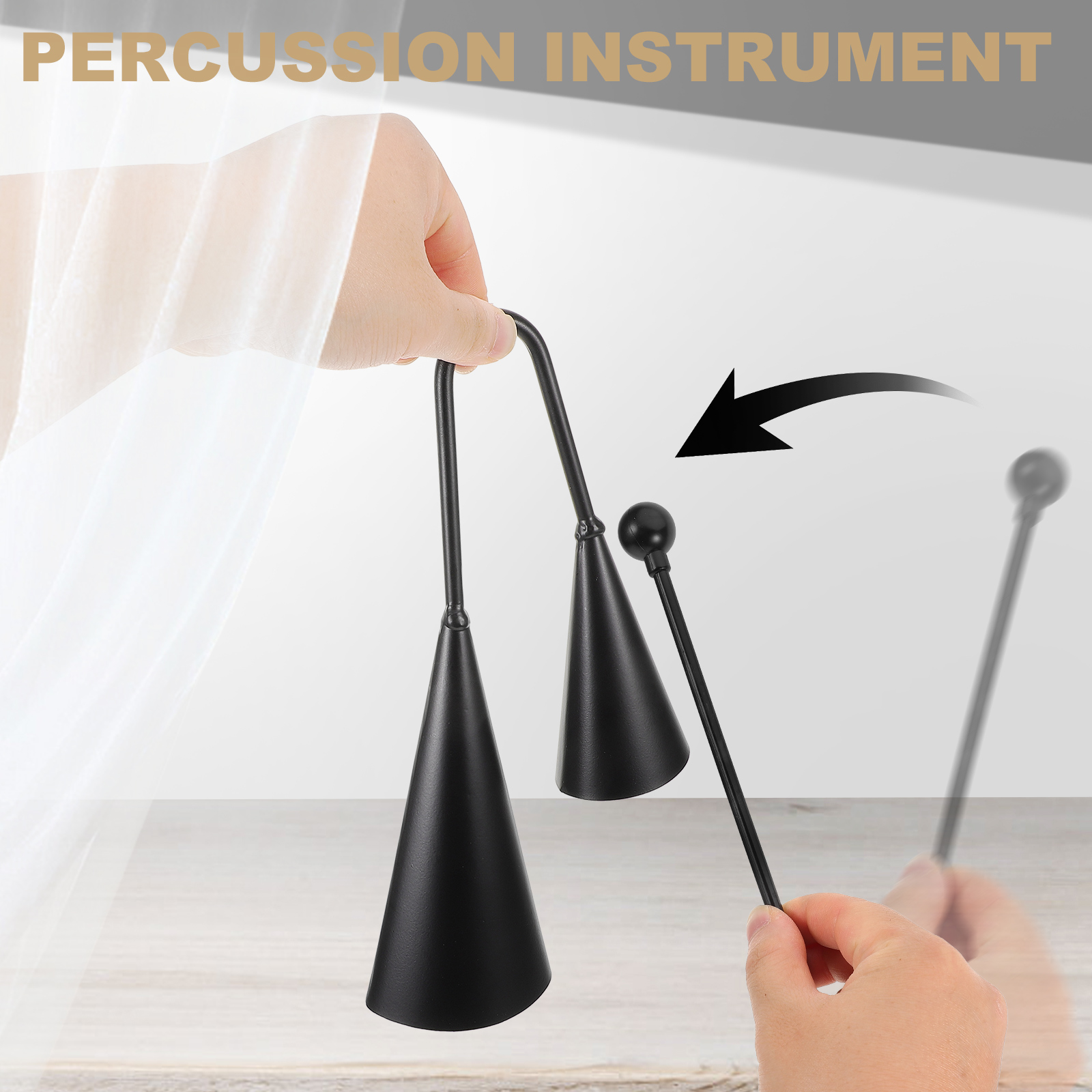 Double Trumpet Metal Cowbell A - Musical Instrument Agogo review and price