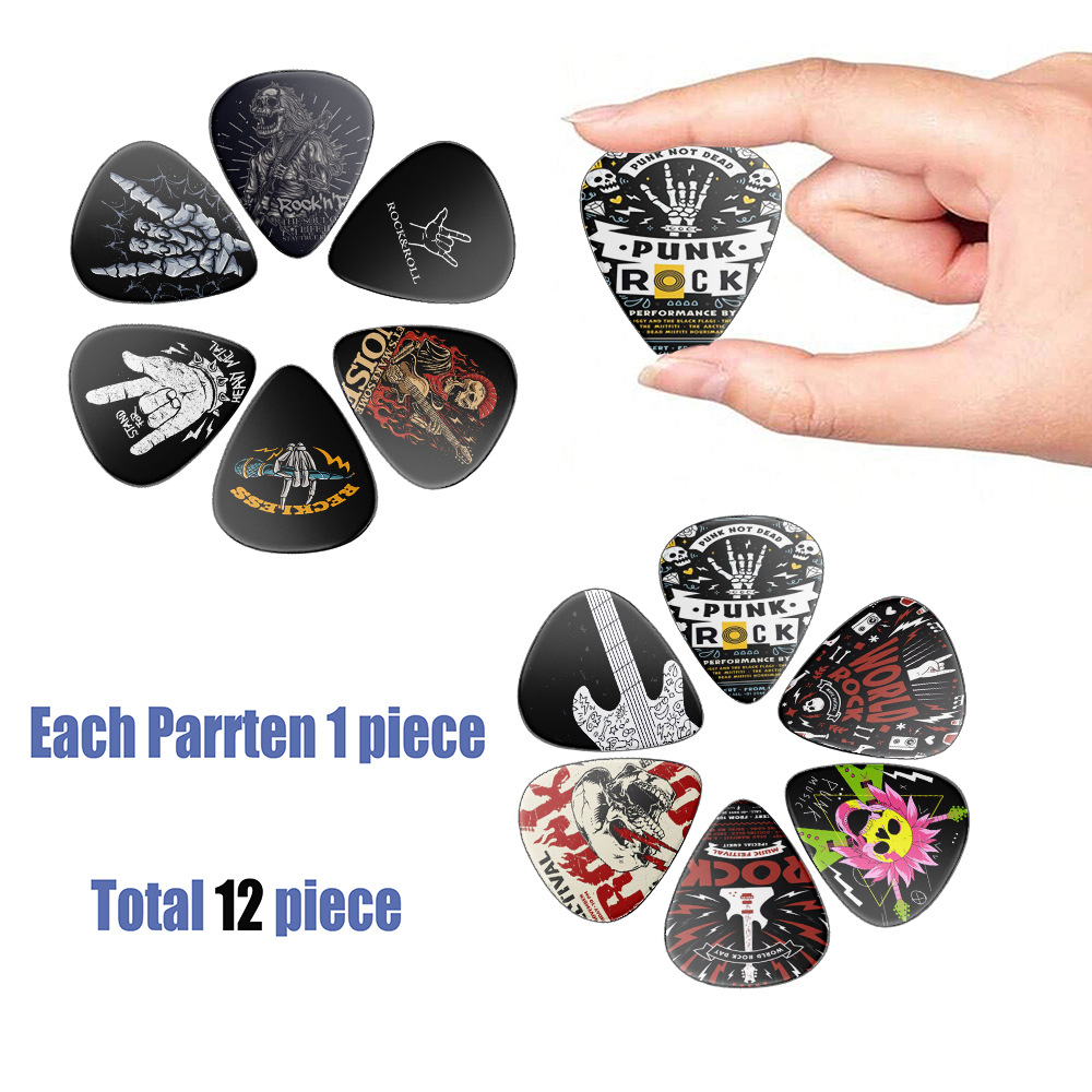 12 Pieces Guitar Picks 0.46mm  - Musical Instrument Note review and price