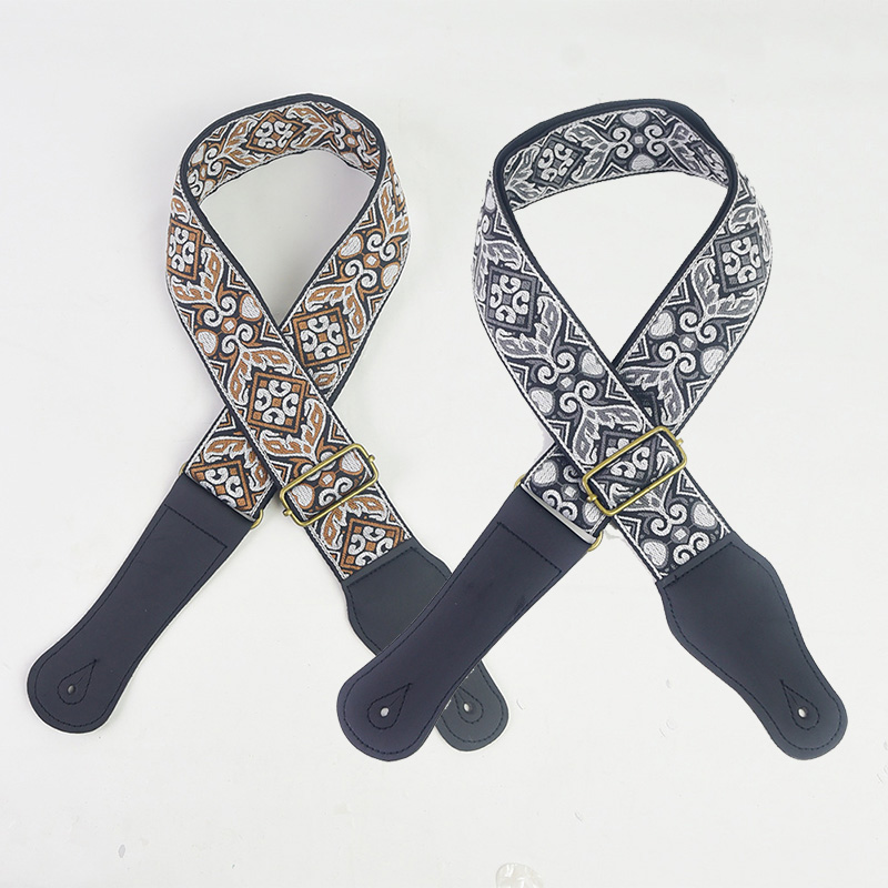 Guitar Strap Embroidered Print - Musical Instrument Note review and price