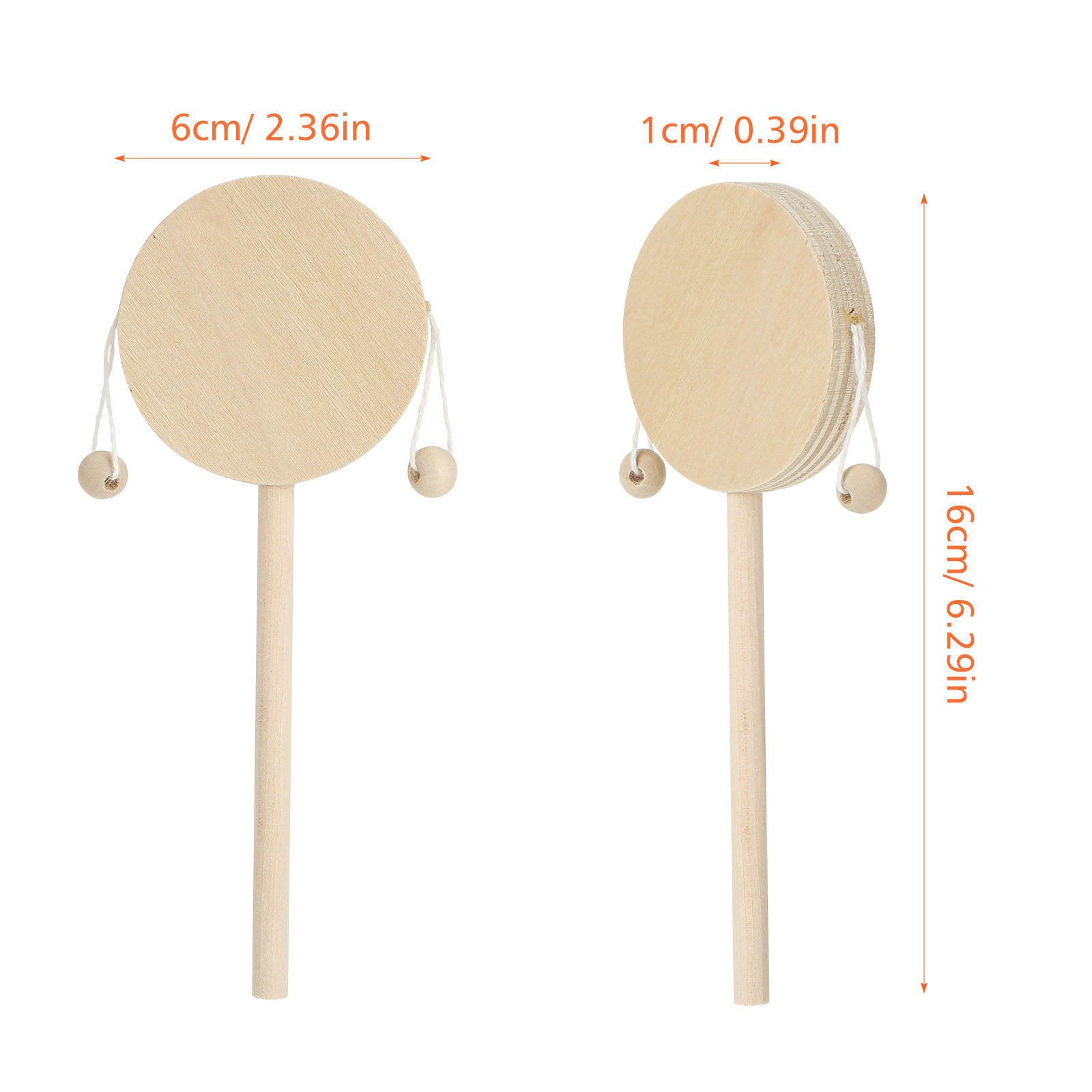 1Set Rattle Drum Wooden DIY Un - Musical Instrument You Shake review and price